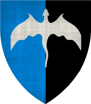 Blueand Black Bat Symbol Shield PNG image