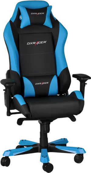 Blueand Black Gaming Chair D X Racer PNG image