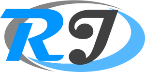 Blueand Black R J Logo PNG image