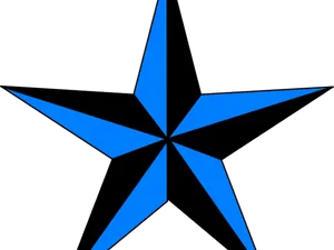 Blueand Black Star Graphic PNG