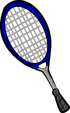 Blueand Black Tennis Racket