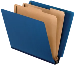 Blueand Brown File Folders PNG