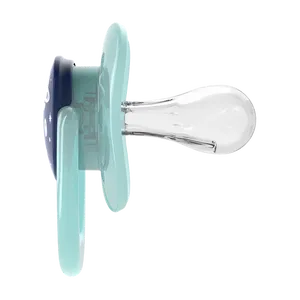 Blueand Clear Silicone Pacifier PNG image