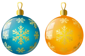 Blueand Gold Christmas Ornaments