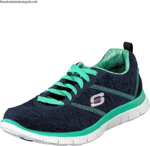 Blueand Green Sporty Sneaker.png PNG image