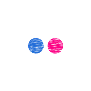 Blueand Pink Circleson Black Background PNG