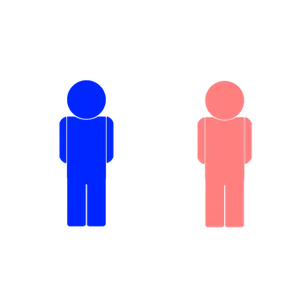 Blueand Red Gender Symbols
