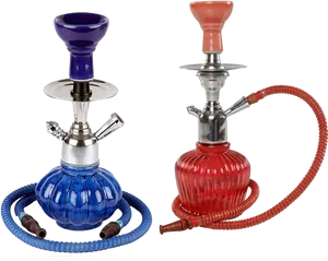 Blueand Red Hookahs PNG image