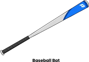 Blueand White Baseball Bat