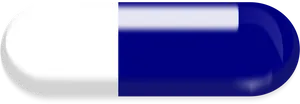 Blueand White Capsule Pill PNG