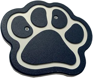 Blueand White Paw Print PNG image