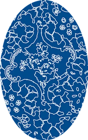 Blueand White Pysanka Pattern PNG image