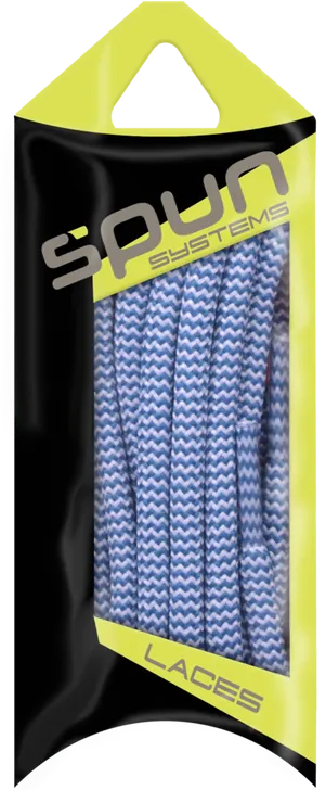 Blueand White Shoelaces Packaging PNG image