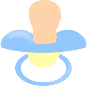 Blueand Yellow Baby Pacifier PNG image