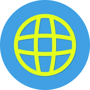 Blueand Yellow Internet Icon