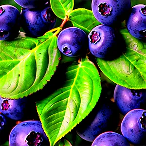 Blueberries On Tree PNG Wid