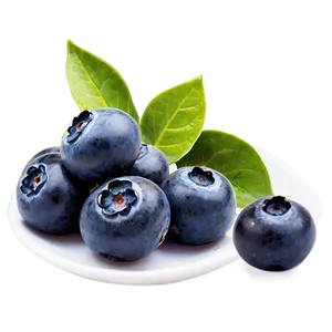 Blueberries With Leaves PNG 7