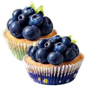 Blueberry Cupcakes Png 06112024 PNG image