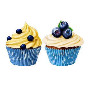 Blueberry Cupcakes Png Cfo28 PNG image