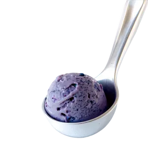 Blueberry Ice Cream Scoop PNG Mck