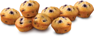 Blueberry Muffins Array PNG image