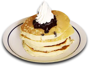 Blueberry Pancakeswith Whipped Cream