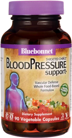 Bluebonnet Blood Pressure Support Supplement Bottle PNG image