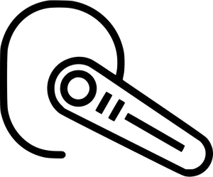 Bluetooth Earhook Headset Icon PNG