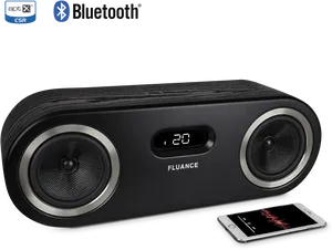 Bluetooth Speakerwith Smartphone PNG image