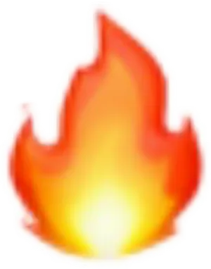 Blurred Fire Emoji PNG image