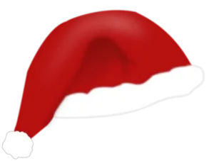 Blurry Santa Haton Black Background