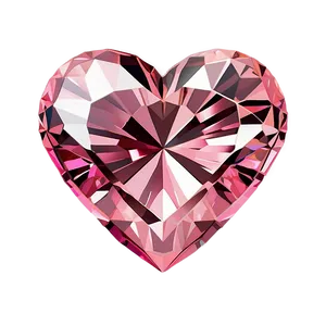 Blushing Pink Diamond Heart Png 06282024 PNG image