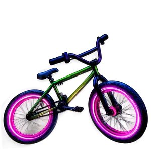 Bmx Bike Neon Glow Png 06282024 PNG image