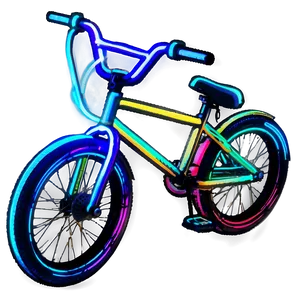 Bmx Bike Neon Glow Png Rxu PNG image