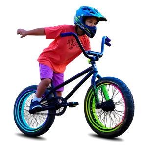 Bmx Bike Neon Glow Png Yao68 PNG image