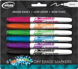 Board Dudes Washable Dry Erase Markers Pack PNG