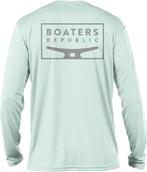 Boaters Republic Long Sleeve Shirt Back View PNG