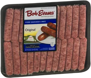 Bob Evans Pork Sausage Links Packaging PNG image
