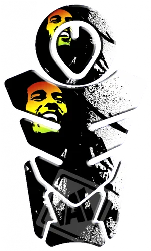 Bob Marley Artistic Graphic PNG image