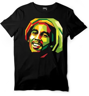 Bob Marley Graphic Tee Design PNG image