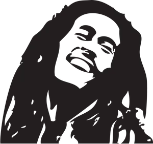 Bob Marley Iconic Silhouette PNG image