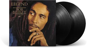 Bob Marley Legend Album Cover Vinyl Records PNG image