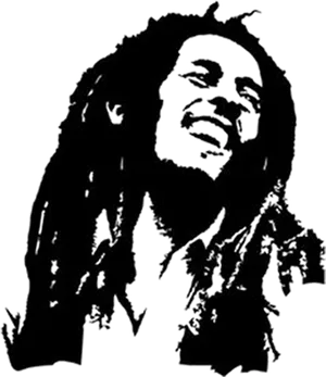 Bob Marley Silhouette Art PNG image