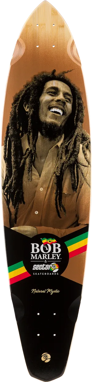 Bob Marley Skateboard Deck PNG image