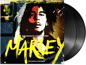 Bob Marley Soundtrack Vinyl Album Cover PNG image