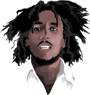 Bob Marley Vector Portrait PNG image