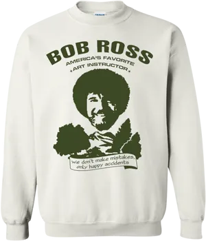 Bob Ross Art Instructor Sweatshirt PNG image