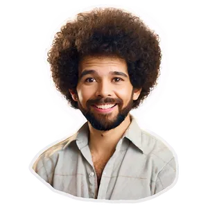 Bob Ross Hair For Cosplay Png Mdl36 PNG image