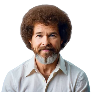 Bob Ross Hair For Social Media PNG Fdr51