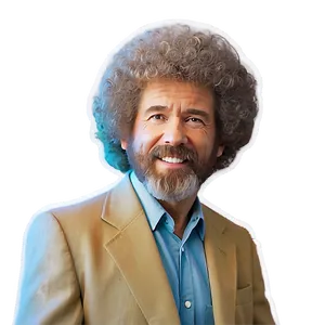 Bob Ross Wig Style Hair Png 06282024 PNG image